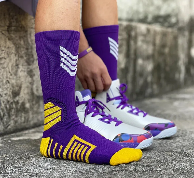 Elite Breathable Basketball Socks for Active Adults