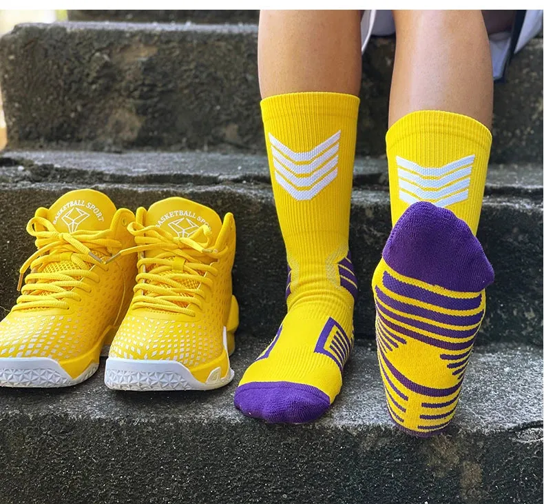 Elite Breathable Basketball Socks for Active Adults