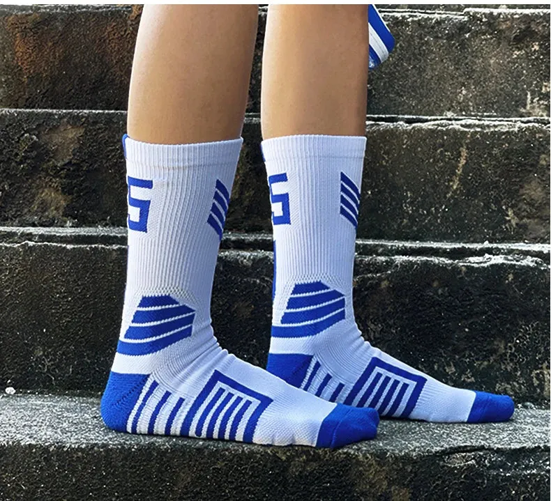 Elite Breathable Basketball Socks for Active Adults