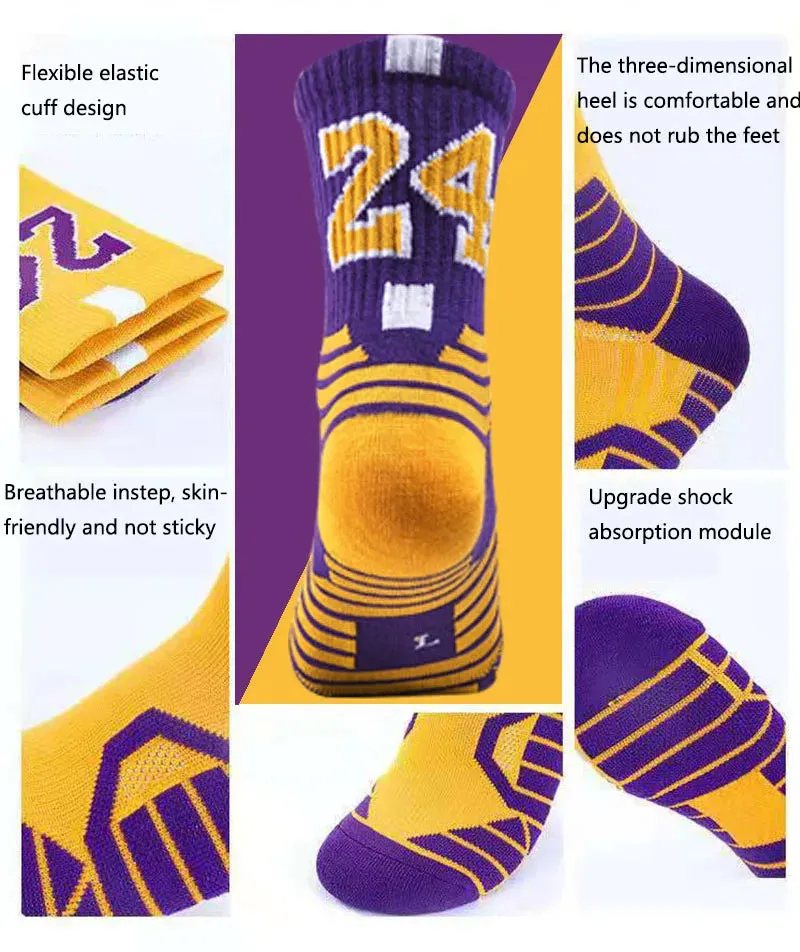Elite Breathable Basketball Socks for Active Adults