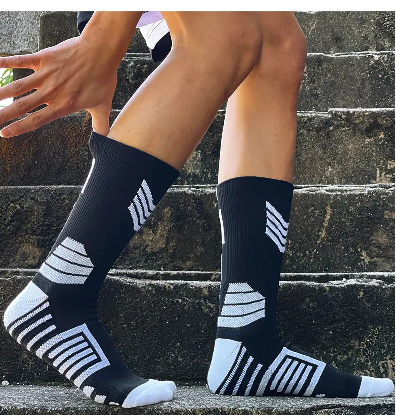 Elite Breathable Basketball Socks for Active Adults