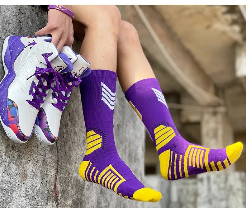 Elite Breathable Basketball Socks for Active Adults