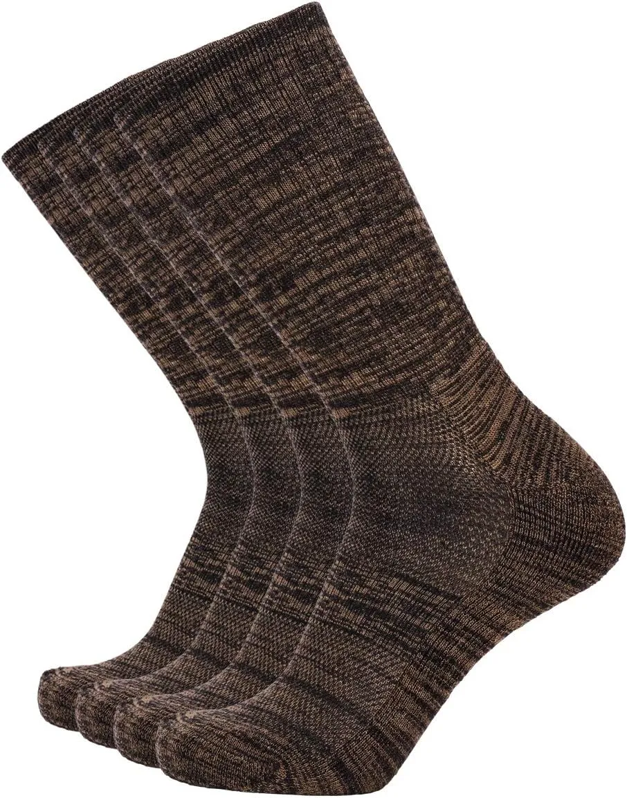 EnerWear 4P Pack Men's Merino Wool Blended Blister Free Trail Socks