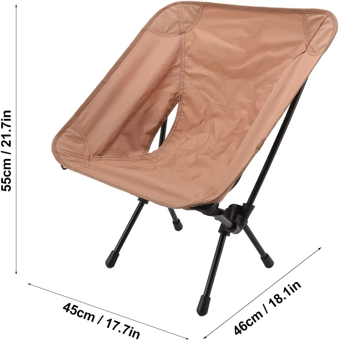 Ergonomic Mini Camping Chair, Portable Moon Chair with Carry Bag, Foldable Lightweight Sofa Chair with Soft Padded Seat for Hiking Camping Fishing Picnic