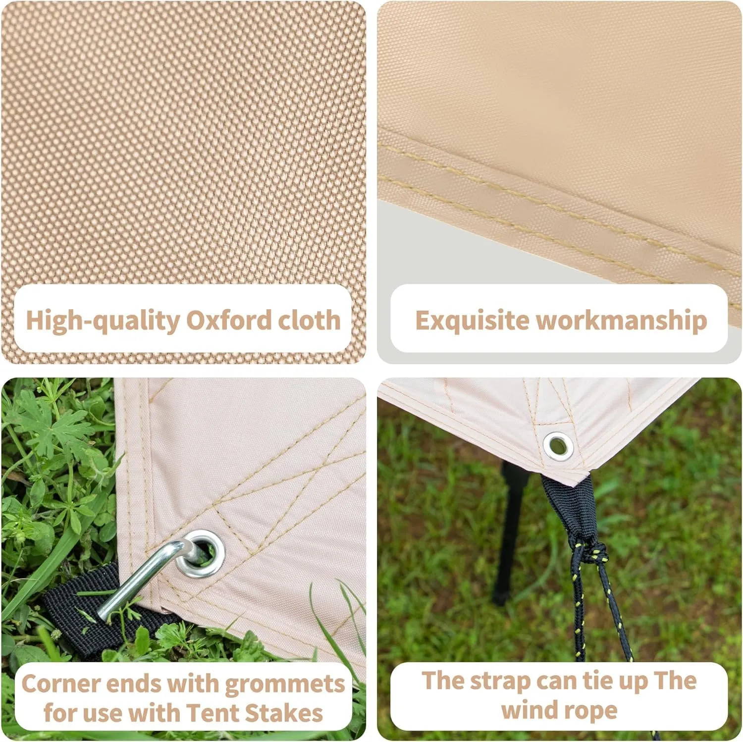 Eulant Waterproof Tent Footprint - 7.54ft X 8.53ft, Ideal for Camping, Hiking, Picnic & Backpacking
