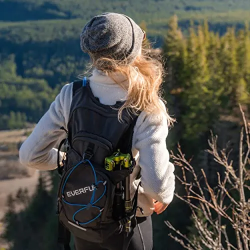 EVERFUN Hydration Backpack with Free 2L Water Bladder BPA Free Lightweight Insulation Hiking Pack Tactical Backpack Women Men Hydration Day Rucksack for Cycling, Climbing, Camping, Hiking, Black