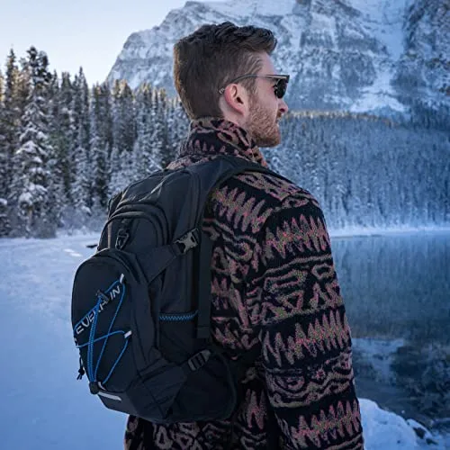 EVERFUN Hydration Backpack with Free 2L Water Bladder BPA Free Lightweight Insulation Hiking Pack Tactical Backpack Women Men Hydration Day Rucksack for Cycling, Climbing, Camping, Hiking, Black