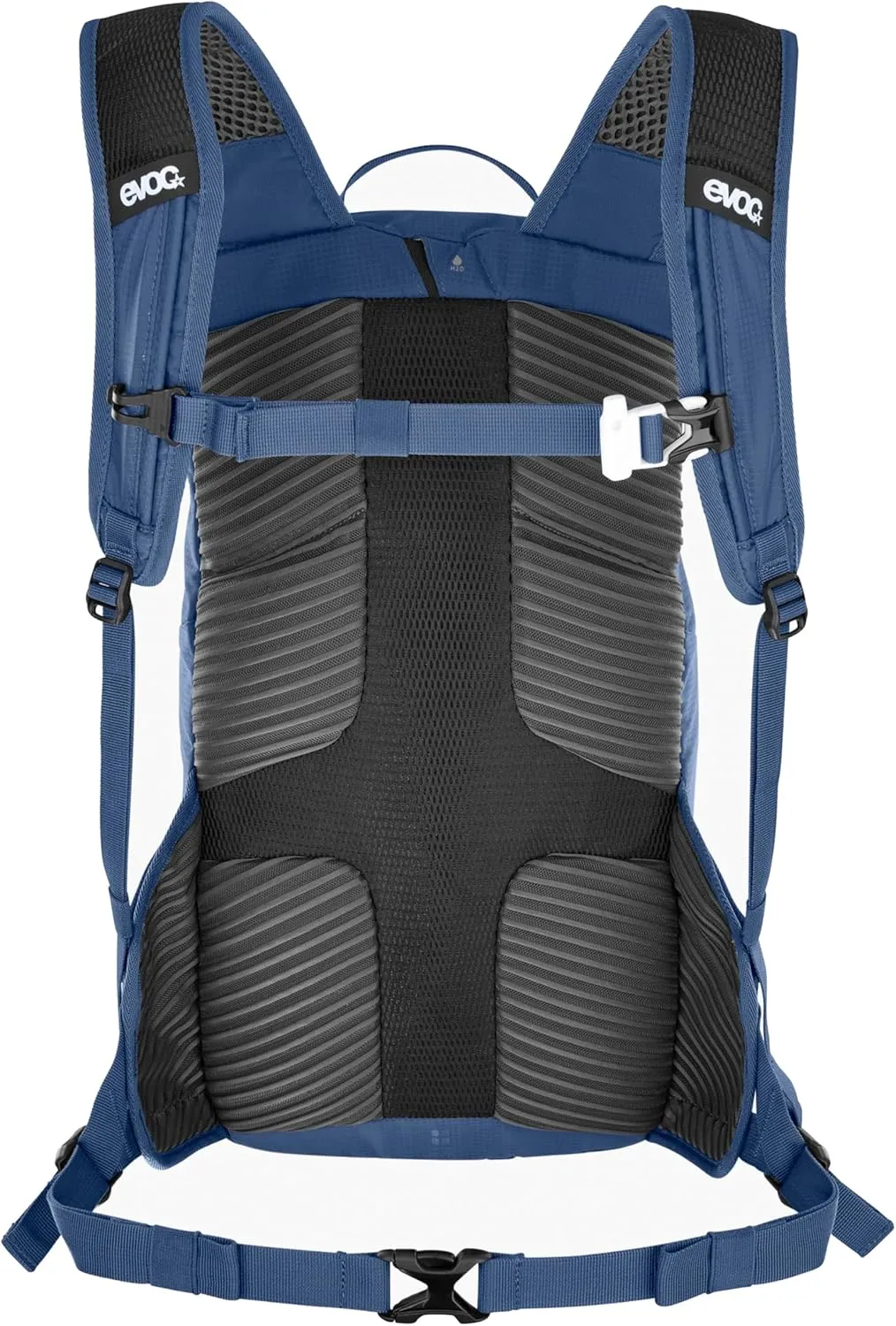 EVOC Ride 12 Protector Bicycle Backpack, Trekking Backpack (Clever Bag Management, Backpack with Back Padding, 2L Hydration Bladder), Denim