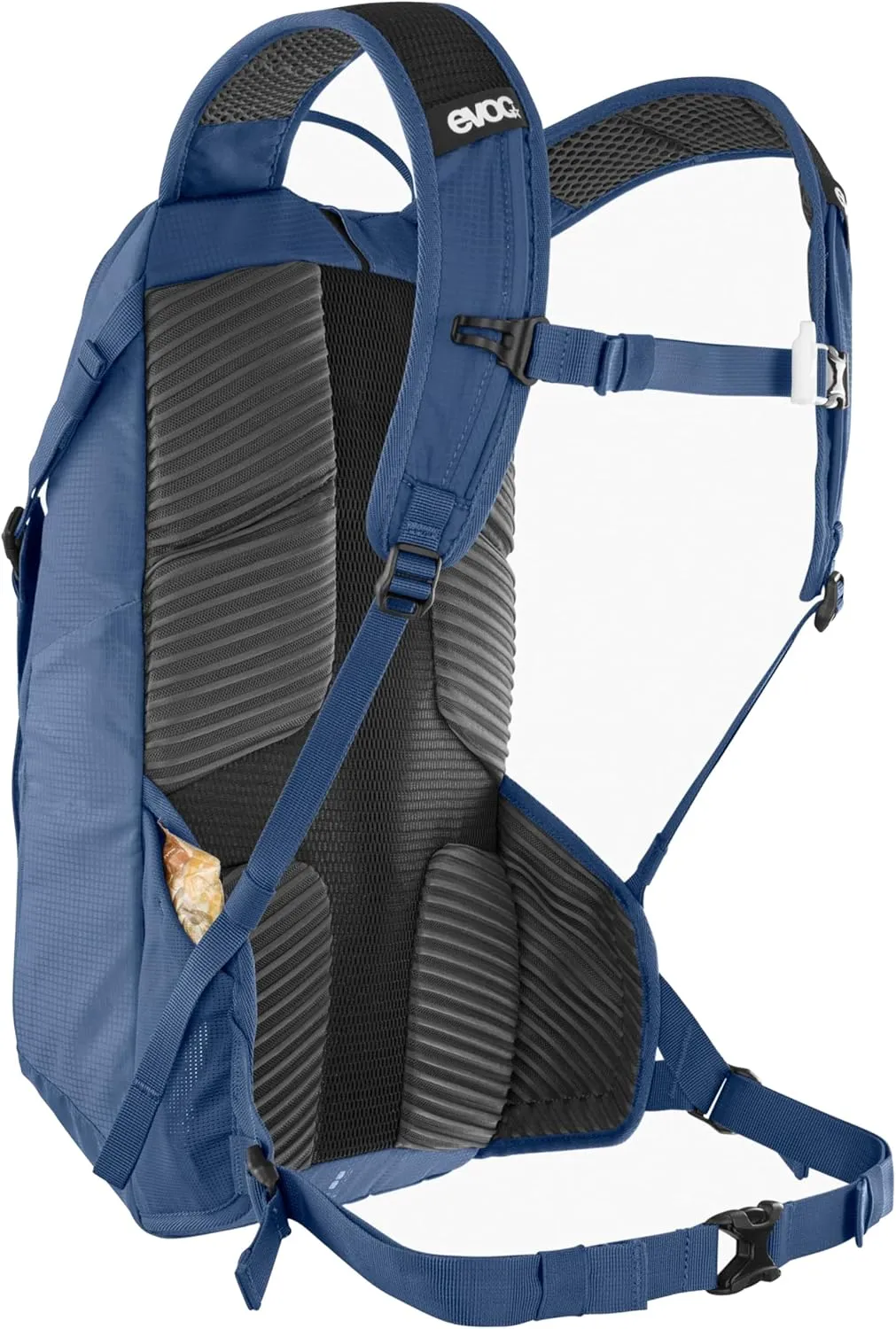 EVOC Ride 12 Protector Bicycle Backpack, Trekking Backpack (Clever Bag Management, Backpack with Back Padding, 2L Hydration Bladder), Denim