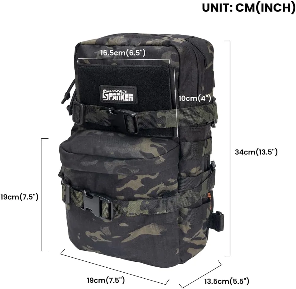EXCELLENT ELITE SPANKER Tactical MOLLE Hydration Backpack Water Bladder Carrier Pack for Tactical Vest Backpack Plate Carrier