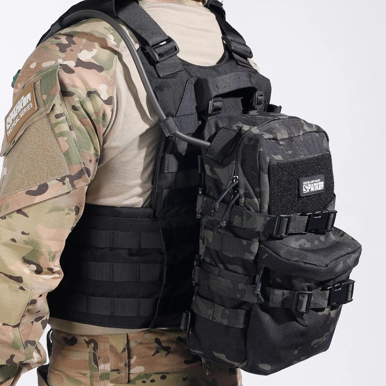EXCELLENT ELITE SPANKER Tactical MOLLE Hydration Backpack Water Bladder Carrier Pack for Tactical Vest Backpack Plate Carrier