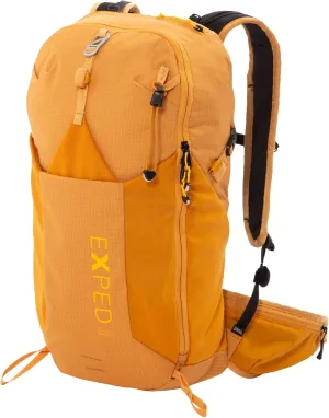 Exped Skyline 20 Liter Backpack - Lightweight Daypack Used for Hiking, Day Trips, and Travel, Hip Belt, Rain Cover, Storage and Bladder Compartment, Short/Medium, Gold