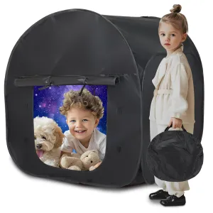 FAHKNS Sensory Tent for Kids with Autism, SPD, Anxiety, ADHD, Calm Corner for Children to Play and Relax, Play Pop-up Blackout Tent with Travel Bag, Sensory Play Tent Sensory Den