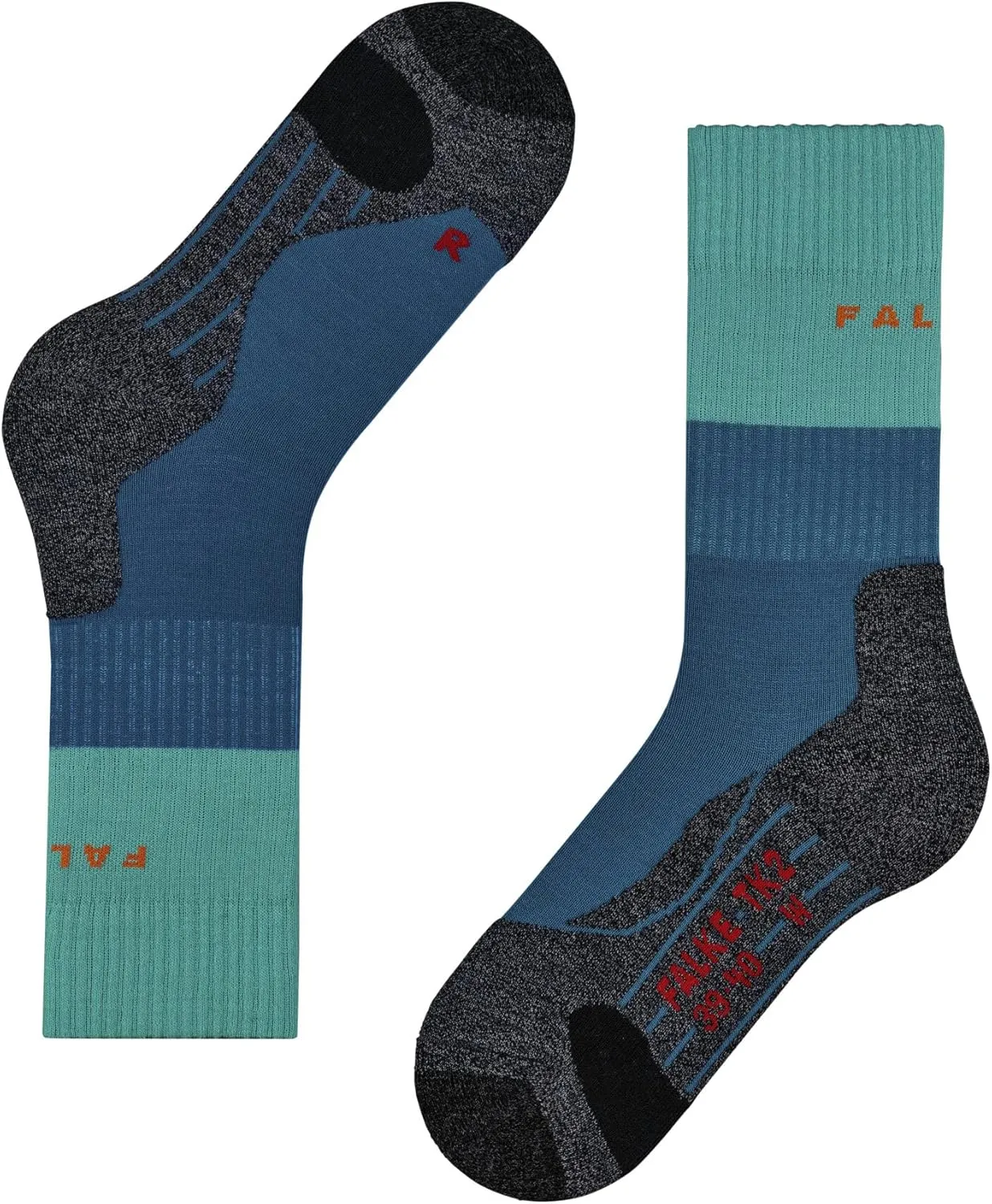FALKE Women's TK2 Explore Hiking Socks, Breathable Merino Wool, 1 Pair