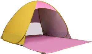 Family Tent Camping Tent Portable Lightweight for 3 to 4 People Large Size Outdoor Tent Good Stuff Beautiful Scenery Hopeful, 230*200*130cm, Yellow