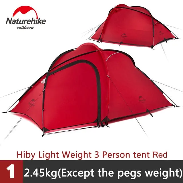 family Ultralight Camping NH Double tents Naturehike rooms Expedited shipping Aluminum Tent Two Quick dispatch Layers Rod Tent outdoor