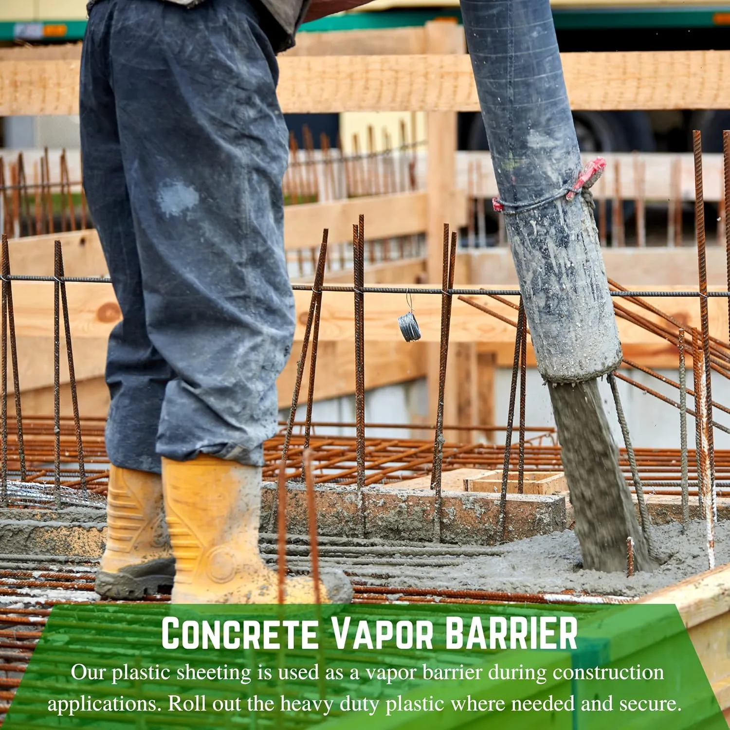 Farm Plastic Supply - Concrete Vapor Barrier - 10 mil - (14' x 105') - Heavy Duty Polyolefin Tarp, Vapor Barrier Plastic Sheeting, Painters Tarp, Roll