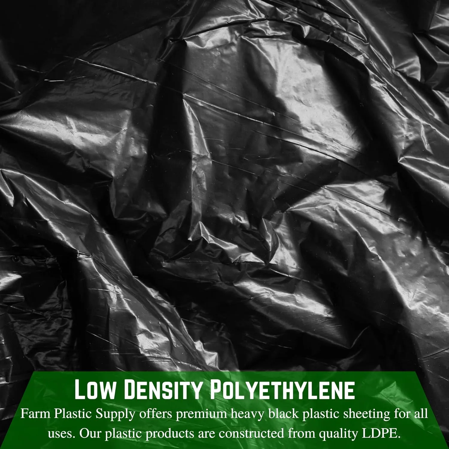 Farm Plastic Supply Tarp - 6 mil Polyethylene Vapor Barrier - (6' x 100') Sheeting, Black Tarp, Heavy Duty