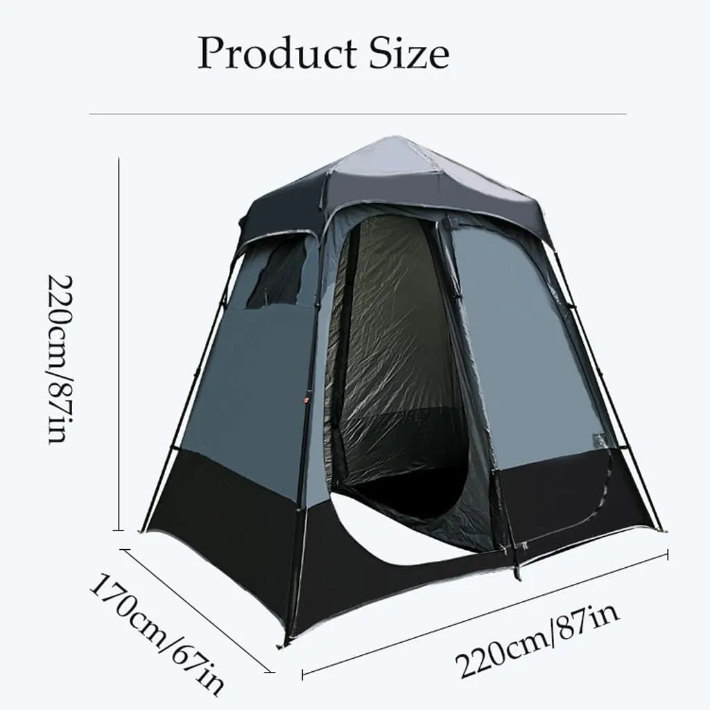 Fashion Sturdy Portable Changing Room Oversize Dual Space Shower Tent Changing Room Foldable Quick Set Up Freestanding Camp Toilet Tent Modern