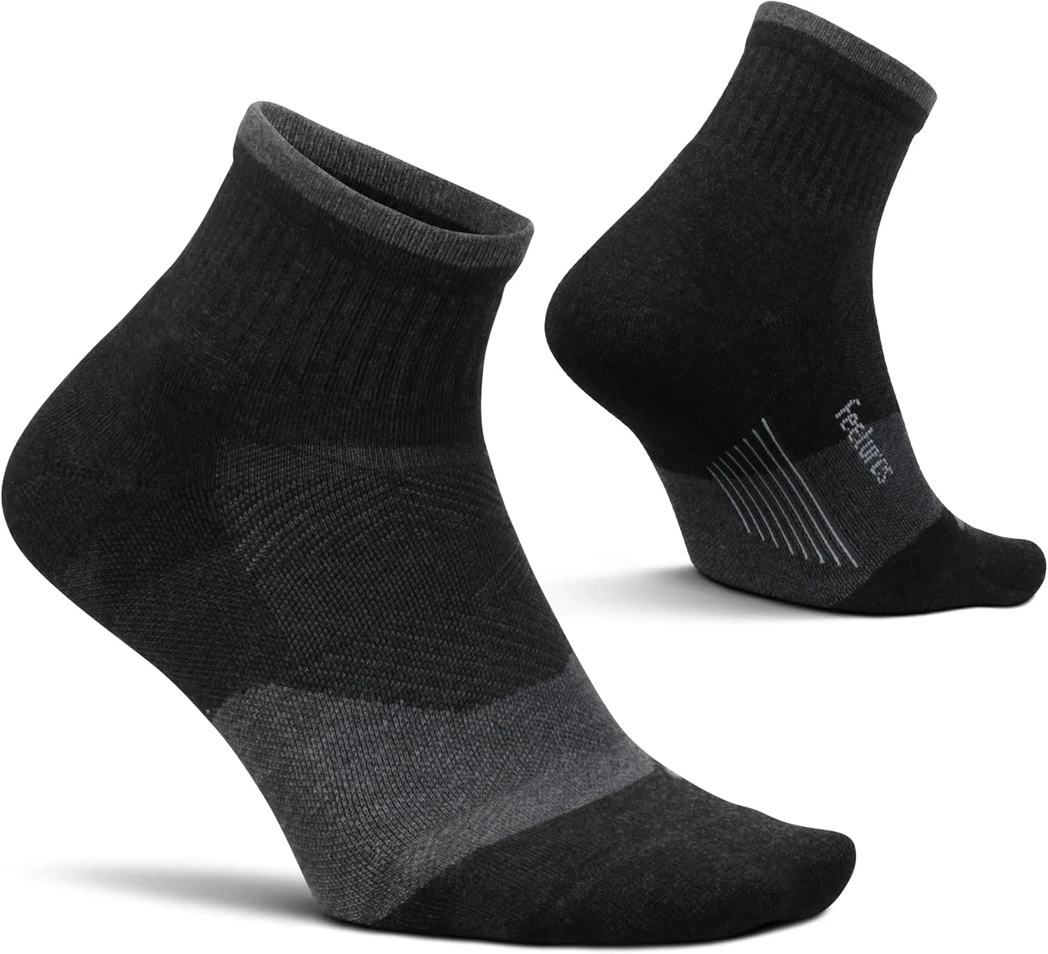 Feetures Trail Max Cushion Mini Quarter Sock - Hiking Socks for Men & Women - (1 Pair)