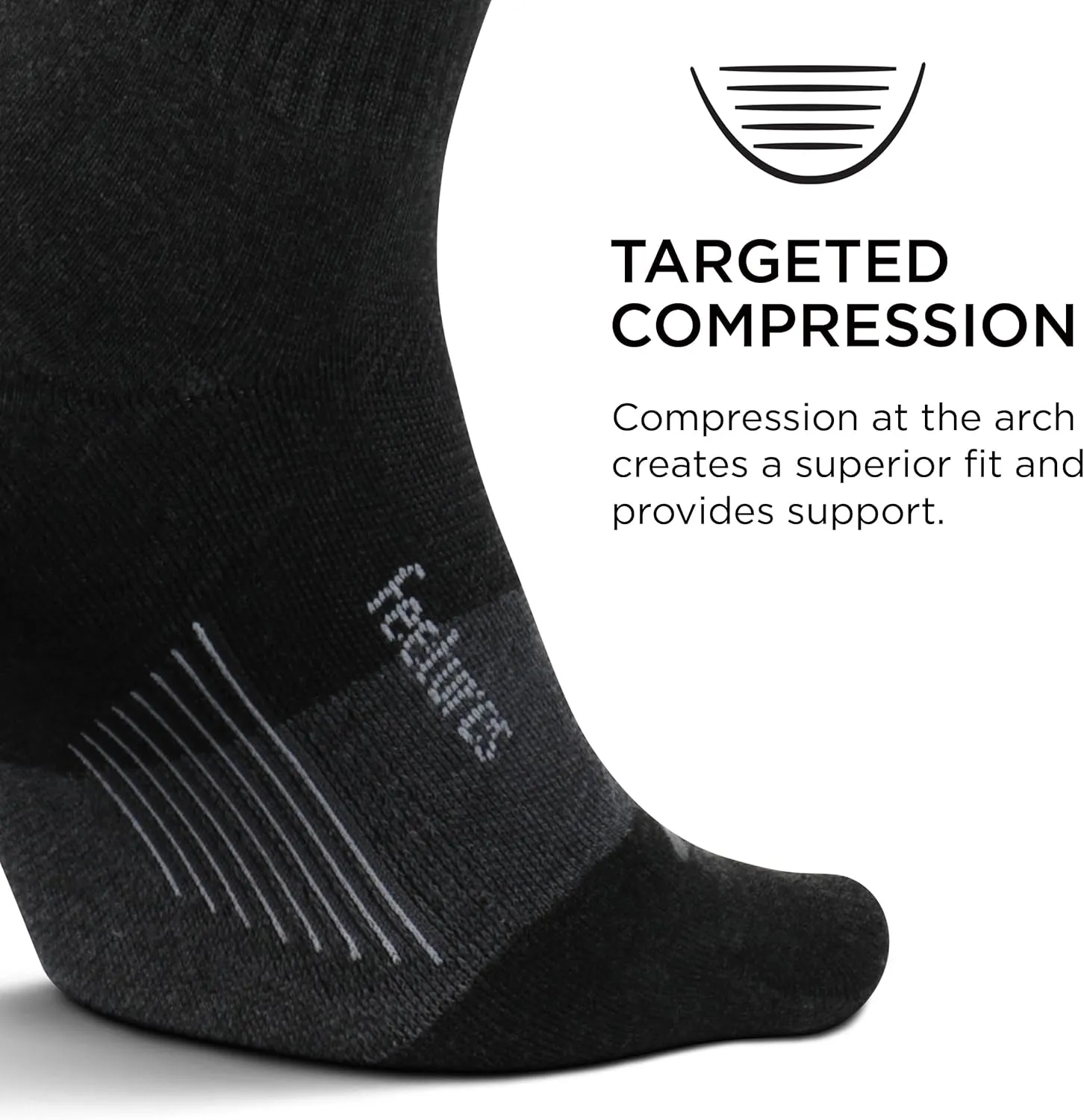 Feetures Trail Max Cushion Mini Quarter Sock - Hiking Socks for Men & Women - (1 Pair)
