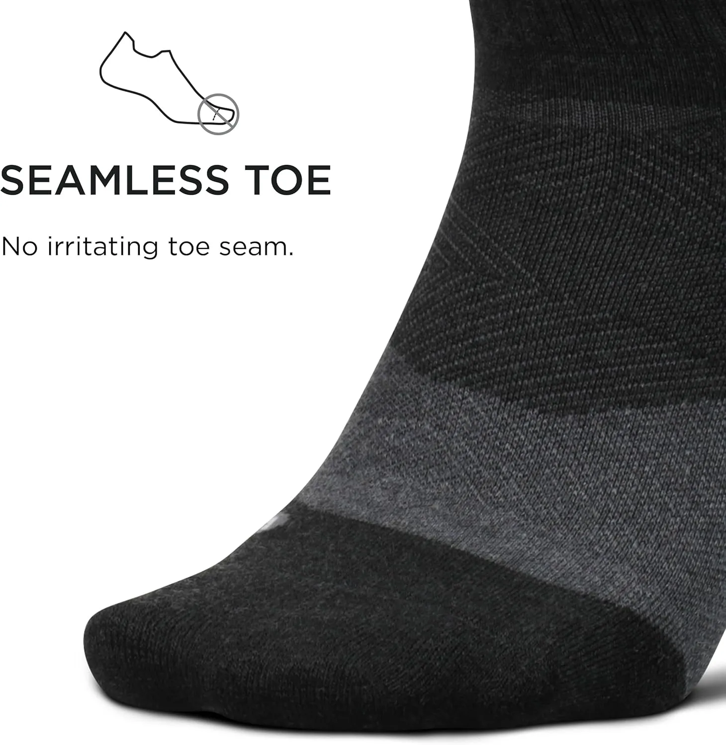 Feetures Trail Max Cushion Mini Quarter Sock - Hiking Socks for Men & Women - (1 Pair)