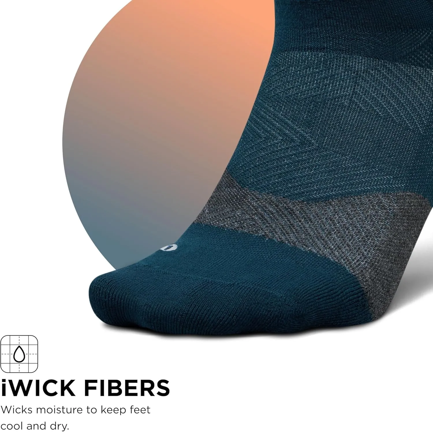 Feetures Trail Max Cushion Mini Quarter Sock - Hiking Socks for Men & Women - (1 Pair)