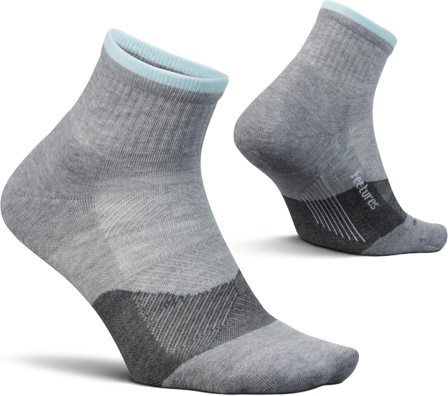 Feetures Trail Max Cushion Mini Quarter Sock - Hiking Socks for Men & Women - (1 Pair)