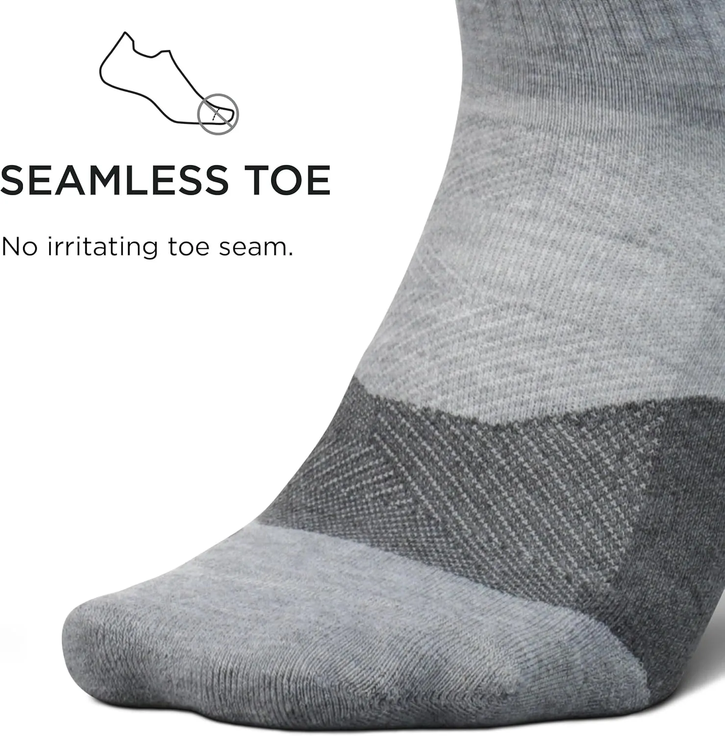 Feetures Trail Max Cushion Mini Quarter Sock - Hiking Socks for Men & Women - (1 Pair)