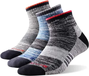 FEIDEER Men's Hiking Walking Socks, Multi-Pack Wicking Cushioned Outdoor Recreation Hiking Socks