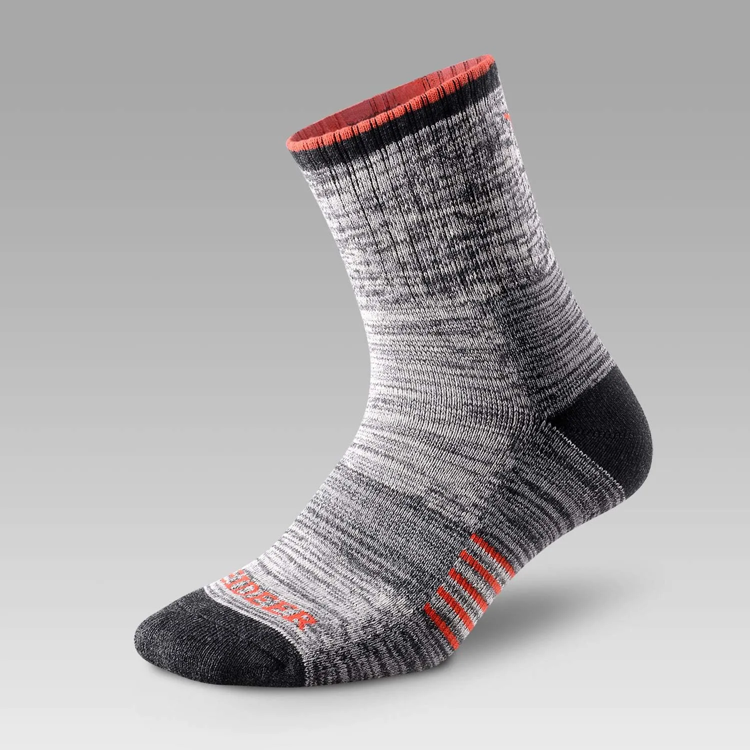 FEIDEER Men's Hiking Walking Socks, Multi-pack Wicking Cushioned Outdoor Recreation Quarter Crew Socks