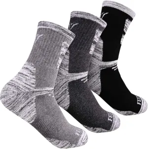 FEIDEER Men's Hiking Walking Socks, Multi-pack Wicking Cushioned Outdoor Recreation Quarter Crew Socks