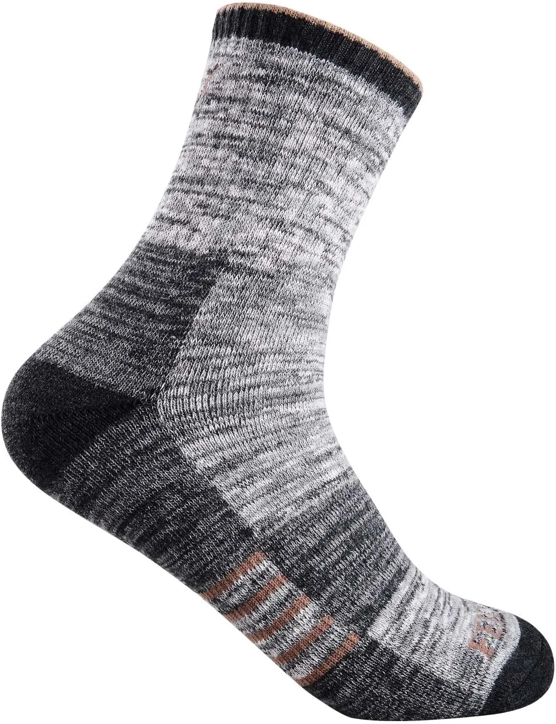 FEIDEER Men's Women's Hiking Walking Socks, Unisex Moisture Wicking Cotton Cushion Ankle Quarter Crew Socks with Arch Support