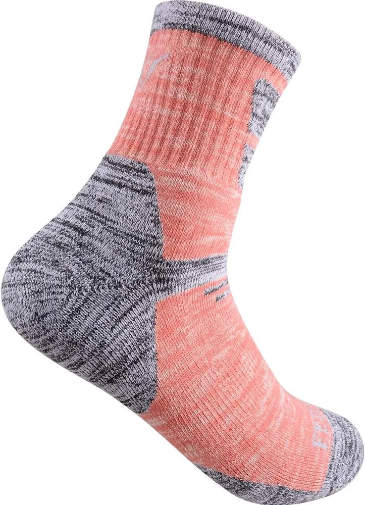 FEIDEER Women's Hiking Walking Socks, 4-Pack Outdoor Recreation Socks Wicking Cushion Crew Socks