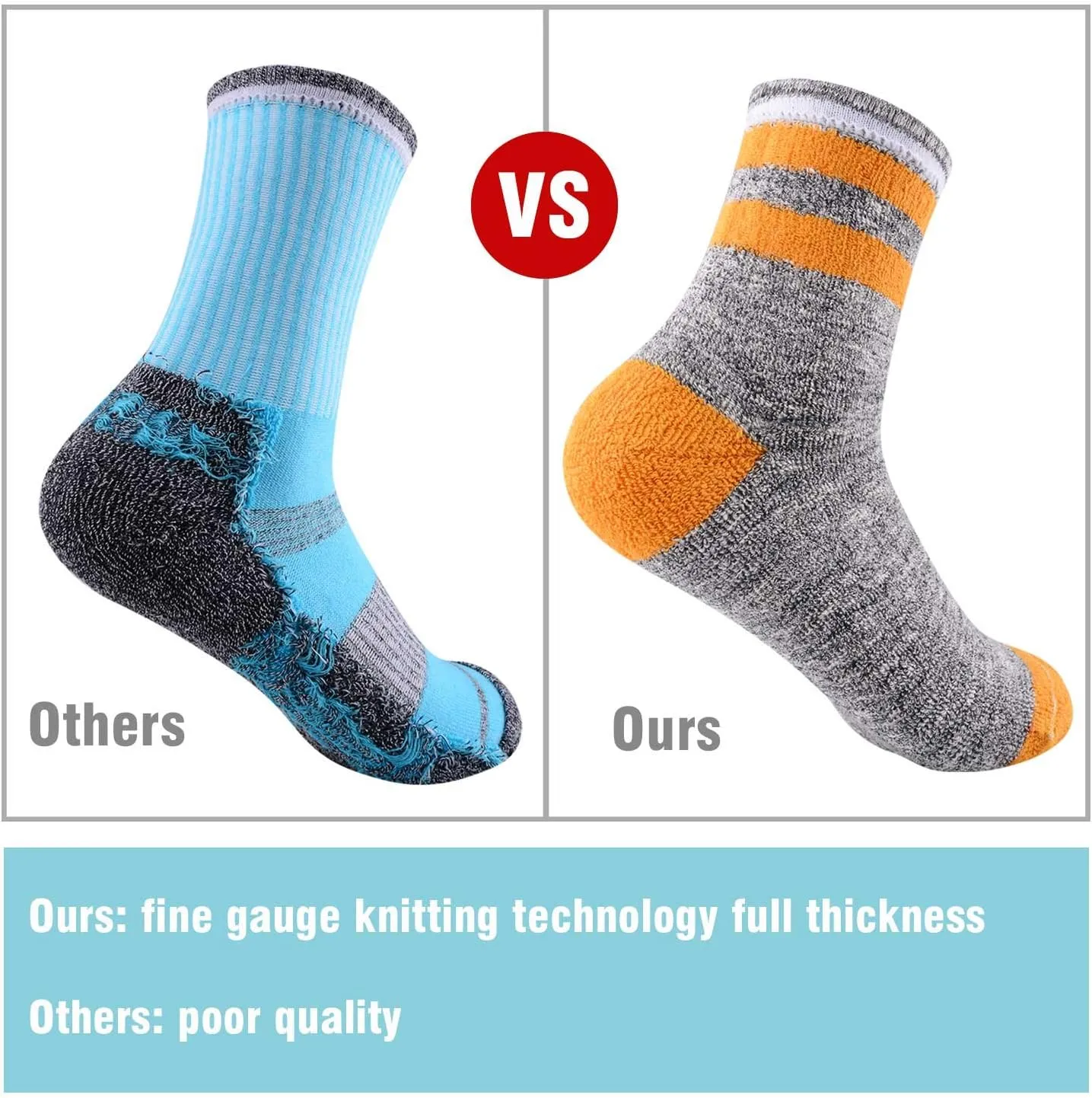 FEIDEER Women's Hiking Walking Socks, 4-Pack Outdoor Recreation Socks Wicking Cushion Crew Socks
