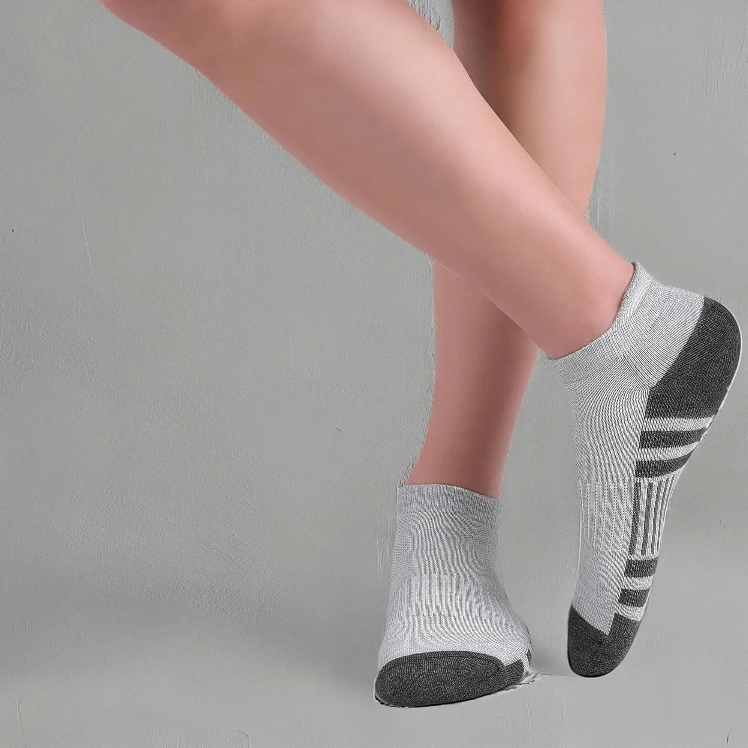 Felicigeely Ankle Athletic Running Socks Low Cut Sports Socks Breathable Cushioned Tab Socks for Men Women 6 Pairs
