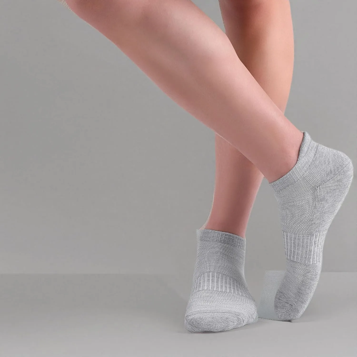 Felicigeely Ankle Athletic Running Socks Low Cut Sports Socks Breathable Cushioned Tab Socks for Men Women 6 Pairs