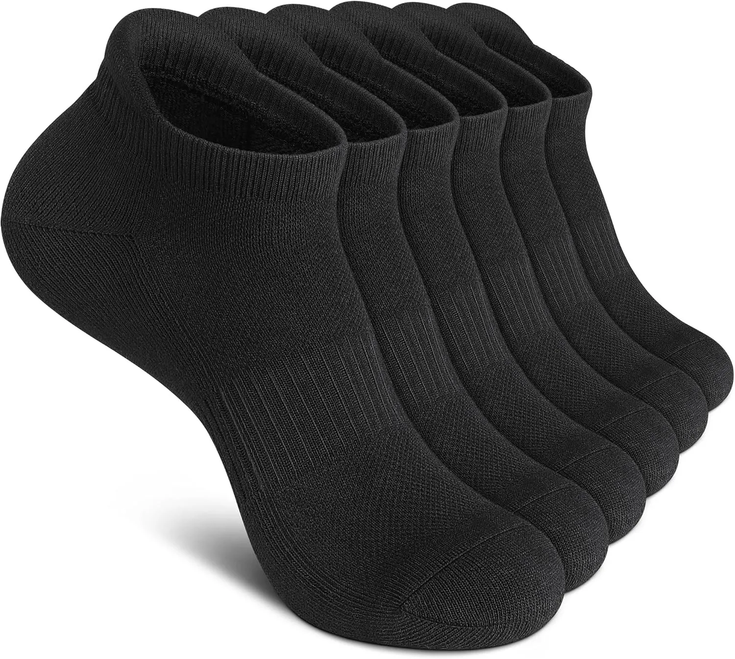 Felicigeely Ankle Athletic Running Socks Low Cut Sports Socks Breathable Cushioned Tab Socks for Men Women 6 Pairs