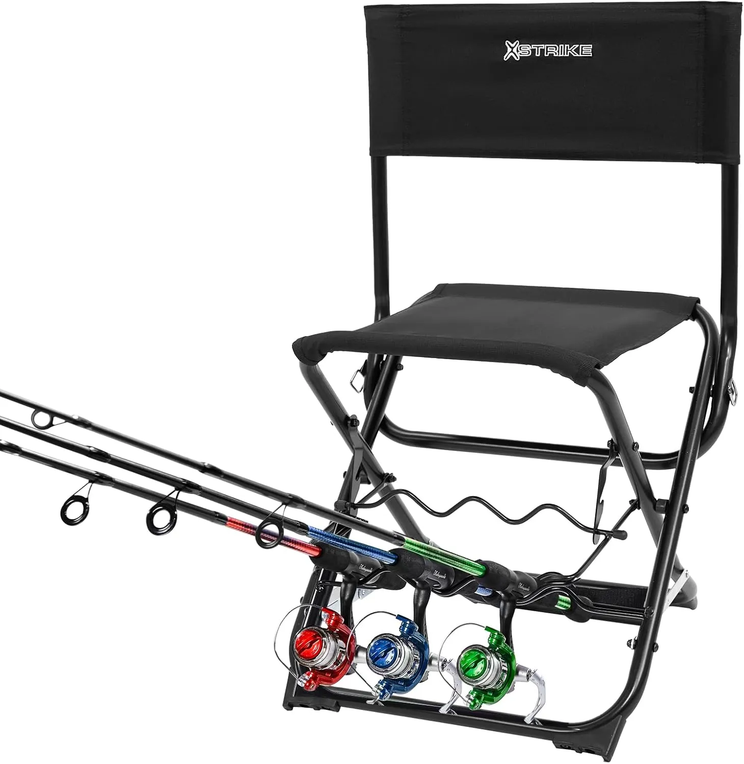 Fishing Chairs with Rod Holder Outdoor Folding Fishing Stool