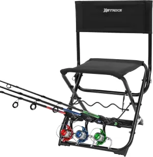 Fishing Chairs with Rod Holder Outdoor Folding Fishing Stool
