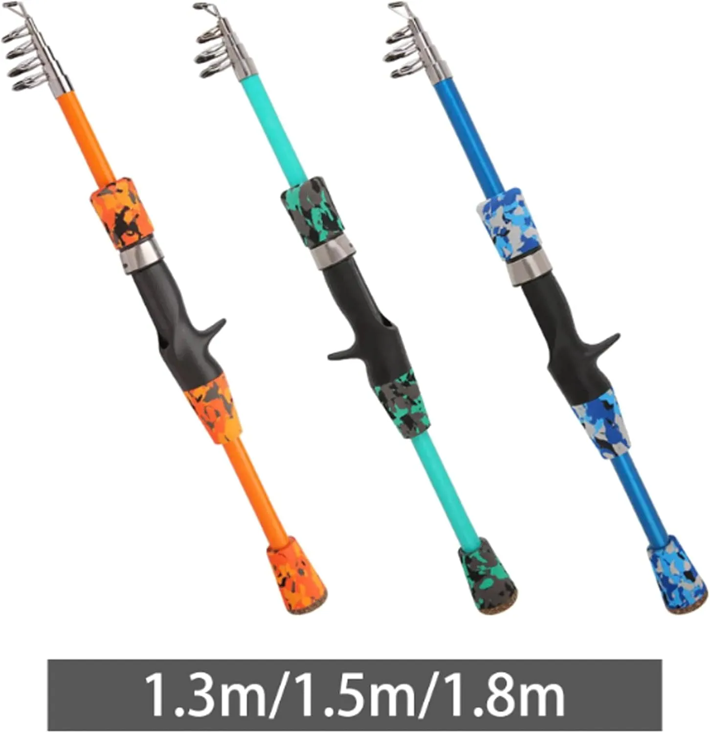 Fishing Rods 1.3M 1.5M 1.8M Telescopic Fishing Rod Lightweight Portable Fish Rod Comfortable EVA Handle Fishing Rod Fishing Accessories