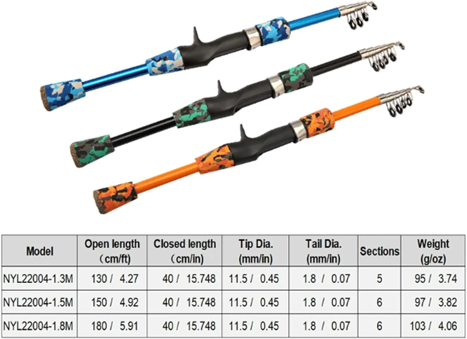Fishing Rods 1.3M 1.5M 1.8M Telescopic Fishing Rod Lightweight Portable Fish Rod Comfortable EVA Handle Fishing Rod Fishing Accessories