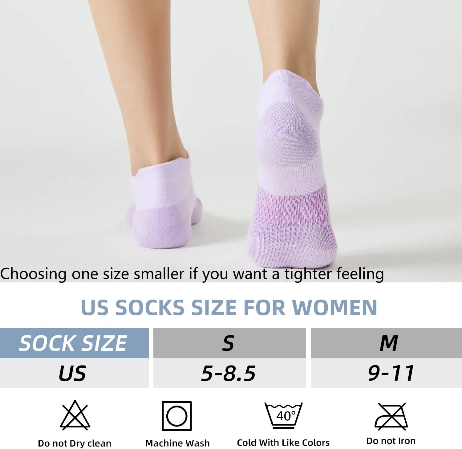FITRELL 5-6 Pairs Ankle Running Socks for Women Athletic Cushioned Low Cut Tab Sports Socks