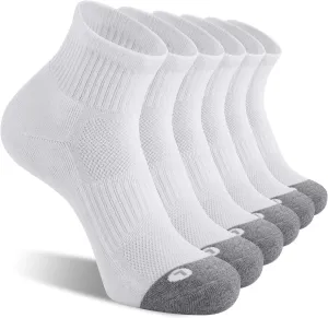 FITRELL 6 Pack Men's Athletic Ankle Socks Cushioned Sports Running Socks 7-9/9-12/12-15