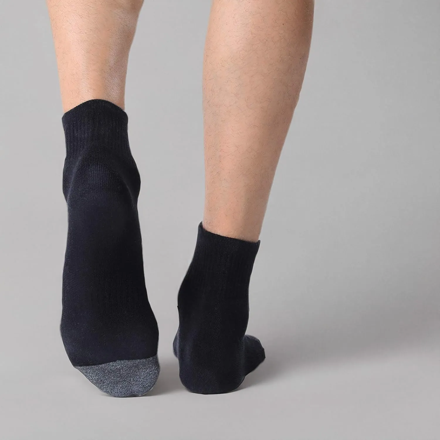 FITRELL 6 Pack Men's Athletic Ankle Socks Cushioned Sports Running Socks 7-9/9-12/12-15