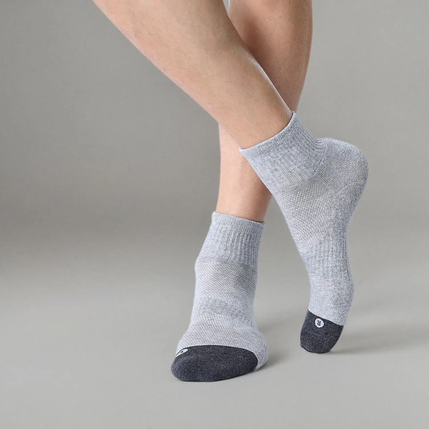 FITRELL 6 Pack Men's Athletic Ankle Socks Cushioned Sports Running Socks 7-9/9-12/12-15