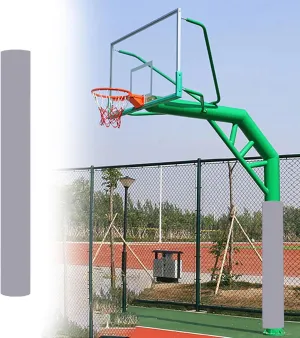 Fits 4" 5" 6" 8" Dia Basketball Hoop Protector Padding, UV-Resistant Garage Patio Awning Playground Pole Pads, Custom Round Pads for Basketball Poles All Weather(Gray,Dia 220mm (8 7/10in))