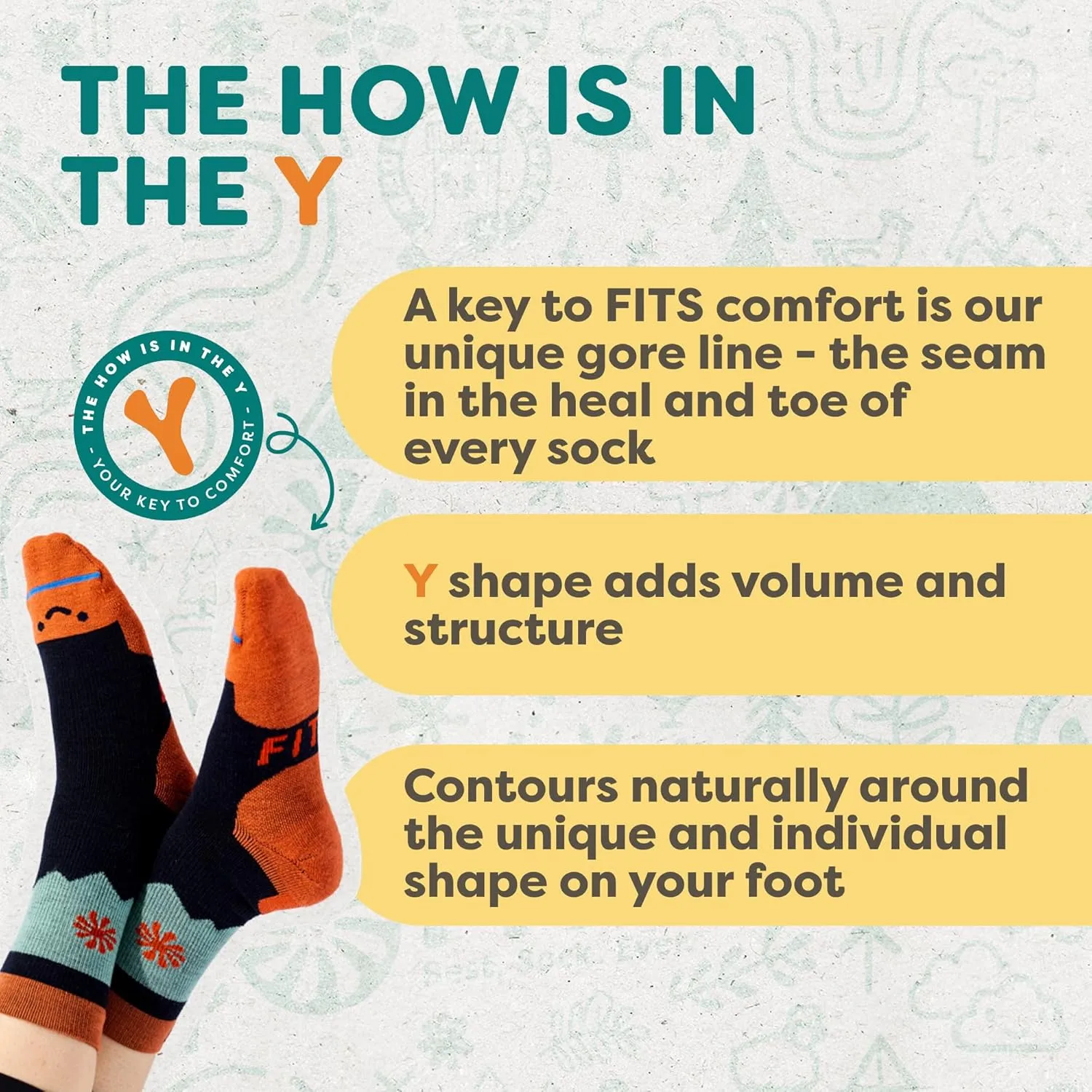 FITS Business Crew Fine Merino Wool Socks For Men and Women, Breathable, Odor Resistant, Lightweight, Whole Foot Comfort