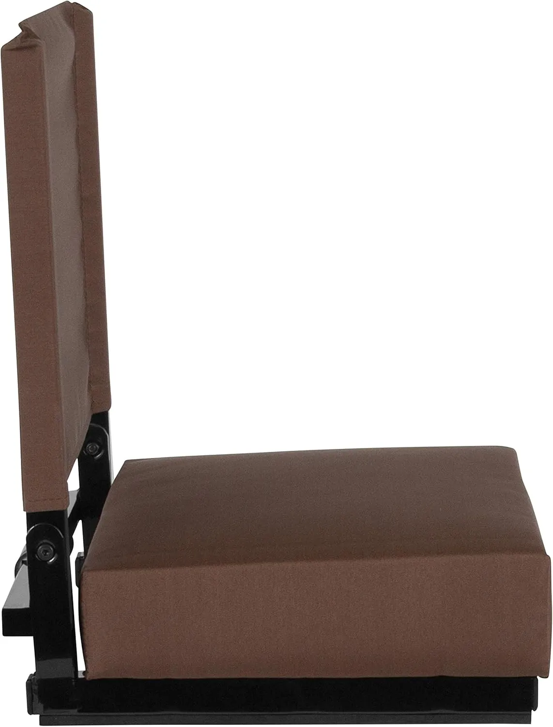 Flash Furniture Grandstand Portable Stadium Seat for Bleachers or Benches, Folding Padded Stadium Chair with Carrying Handle, 500 lb. Weight Capacity, Brown
