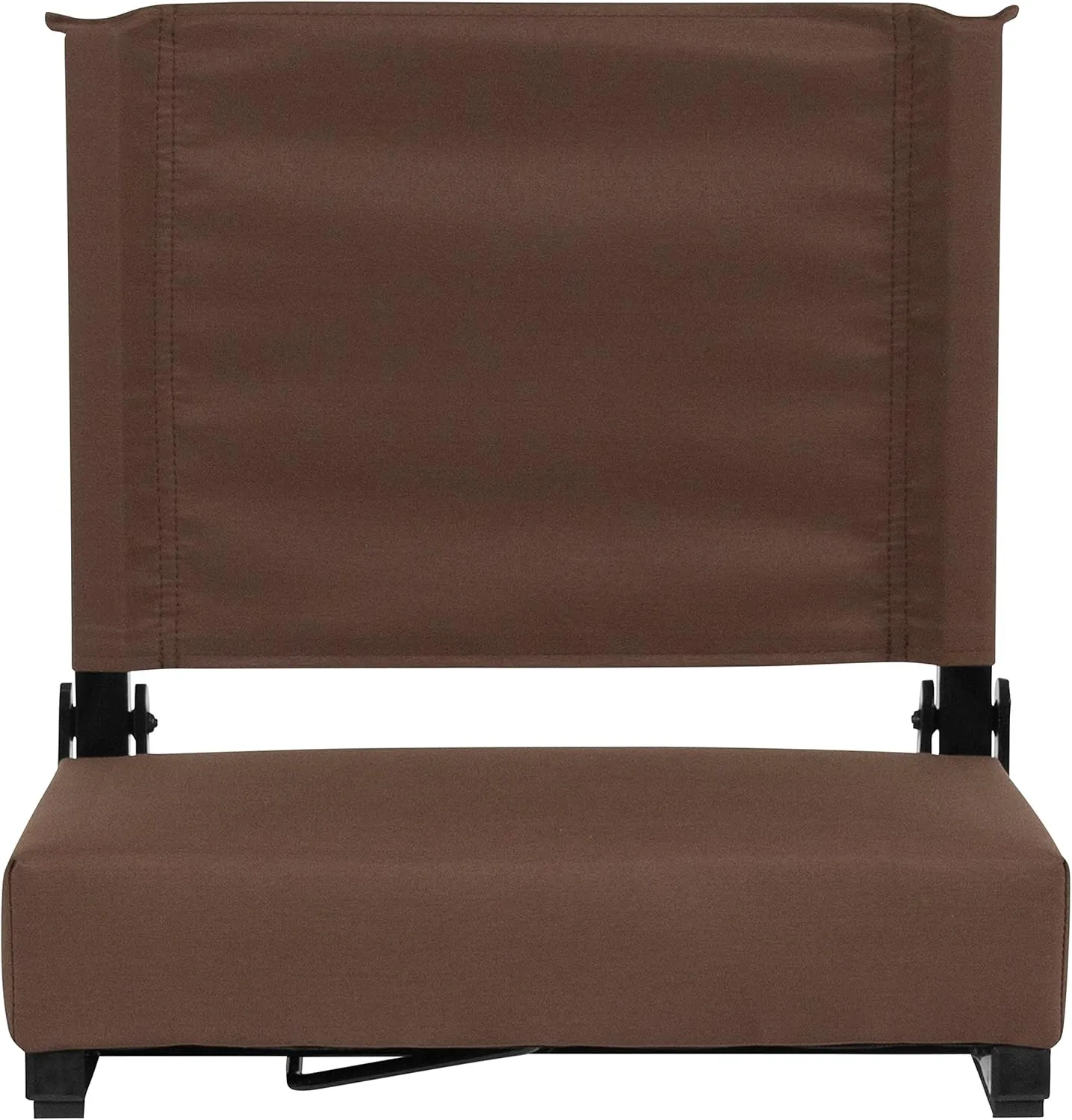 Flash Furniture Grandstand Portable Stadium Seat for Bleachers or Benches, Folding Padded Stadium Chair with Carrying Handle, 500 lb. Weight Capacity, Brown